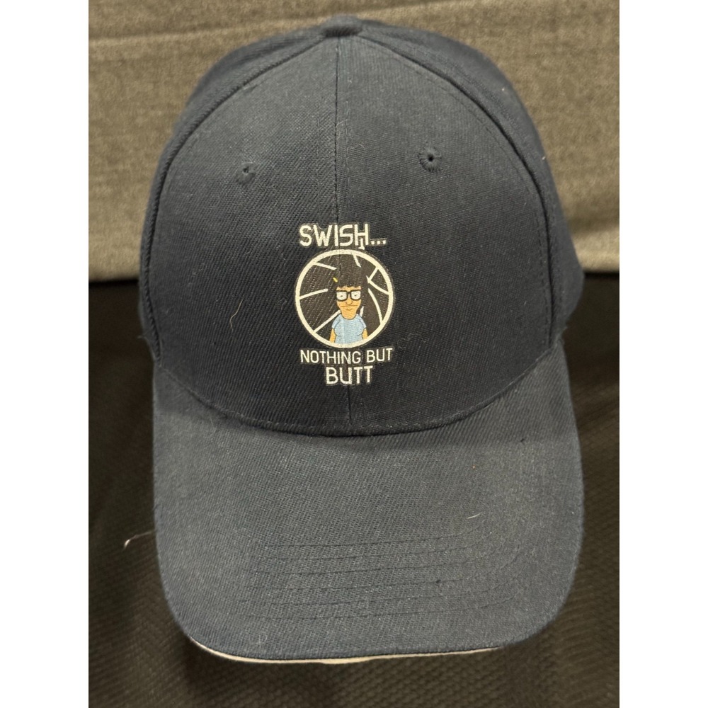 Bob's Burgers Baseball Cap Women One Size Navy Casual Swish Nothing But Butt Hat